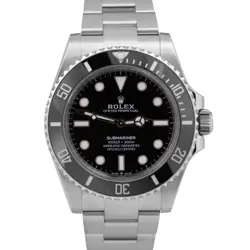 MINT PAPERS ROLEX SUBMARINER 41MM NO-DATE BLACK CERAMIC STAINLESS 124060 LN BOX