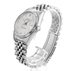 ROLEX DATEJUST 10P DIAMOND 16234G SILVER T 906234
