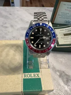 ROLEX GMT-MASTER  1964  COMPLETE FULL SET. CHRONO PUNCH PAPER, WARRANTY CARD