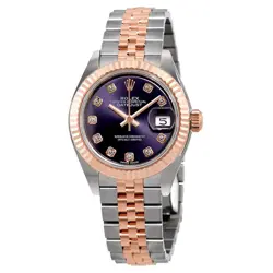 ROLEX LADY-DATEJUST AUBERGINE DIAMOND DIAL AUTOMATIC LADIES WATCH 279171OBDJ
