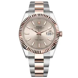 ROLEX DATEJUST 41, 126331, STEEL & ROSE GOLD, SUNDUST DIAL, OYSTER BRACELET