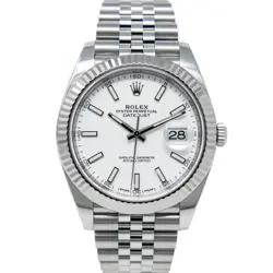 ROLEX DATEJUST 41, 126334, STEEL & WHITE GOLD, WHITE DIAL, JUBILEE BRACELET