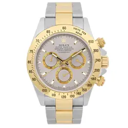 ROLEX DAYTONA 18K YELLOW GOLD STEEL GREY AUTOMATIC WATCH 116523