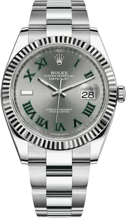 ROLEX DATEJUST 41, 126334, STEEL & WHITE GOLD, SLATE 'WIMBLEDON' DIAL, OYSTER...