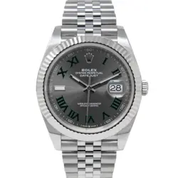 ROLEX DATEJUST 41, 126334, STEEL & WHITE GOLD, SLATE 'WIMBLEDON' DIAL, JUBILE...