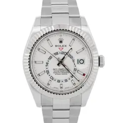 PAPERS ROLEX SKY-DWELLER WHITE 18K GOLD STAINLESS 42MM OYSTER 326934 WATCH BOX