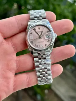 2023 ROLEX DATEJUST 126234 PINK DIAMOND DIAL W/ BOX & PAPERS