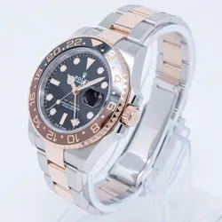 Rolex GMT-Master II, 126711CHNR, 40mm, Steel & Gold, Black Dial, Black Brown ...