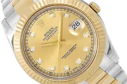 ROLEX 41MM DATEJUST 18K YG/SS TWOTONE 116333 CHAMPAGNE DIAMOND DIAL