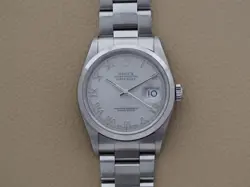 ROLEX DATEJUST 16200 SILVER ROMAN NUMERALS 78360 BRACELET 2001