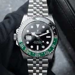 ROLEX GMT-MASTER II 4/2024 SPRITE LEFTY GREEN BLACK CERAMIC STEEL JUBILEE WATCH
