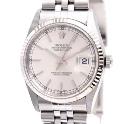 ROLEX DATEJUST SILVER DIAL SS×WG 16234 TO216595