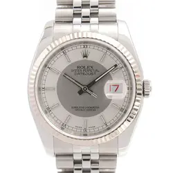 ROLEX DATEJUST GRAY X SILVER DIAL SS X WG 116234 TO216637