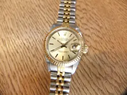 ROLEX DATEJUST TWO-TONE LADIES CHAMPAGNE DIAL 69173 TO216303