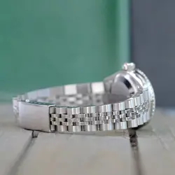 Rolex Datejust Ladies Stainless Steel Watch Blue Mother of Pearl w/ Diamonds