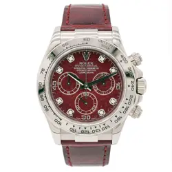 ROLEX DAYTONA 116519 RUBELLITE DIAMOND DIAL 18K WHITE GOLD 40MM AUTOMATIC WATCH