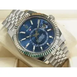 ROLEX SKY-DWELLER 326934 BRIGHT BLUE DIAL WG×SS 42MM AUTOMATIC MEN'S WATCH