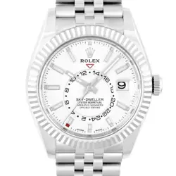 ROLEX SKY-DWELLER 326934 WHITE DIAL WG×SS 42MM AUTOMATIC MEN'S WATCH
