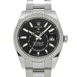 ROLEX SKY-DWELLER 336934 BRIGHT BLACK DIAL 42MM AUTOMATIC MEN'S WATCH