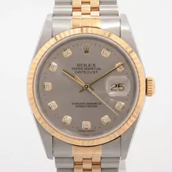 ROLEX DATEJUST 16233G SS×YG SS×YG AT SILVER-FACE 4 EXTRA LINKS