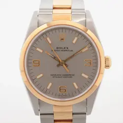 ROLEX OYSTER PERPETUAL 14203 SS×YG SS×YG AT GRAY-FACE 1 EXTRA LINK