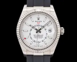 ROLEX 336239 SKY DWELLER 18K WHITE GOLD BLACK DIAL