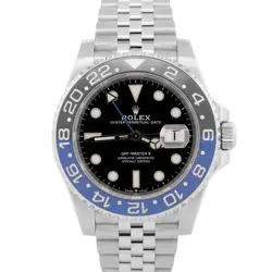 PAPERS ROLEX GMT-MASTER II BATGIRL BLUE 40MM STAINLESS JUBILEE 126710 BLNR BOX