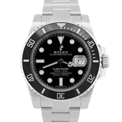 MINT PAPERS ROLEX SUBMARINER DATE BLACK STAINLESS STEEL 40MM WATCH 116610 LN BOX