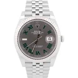 2023 PAPERS ROLEX DATEJUST 41 WIMBLEDON 18K GOLD 41MM JUBILEE 126334 WATCH BOX