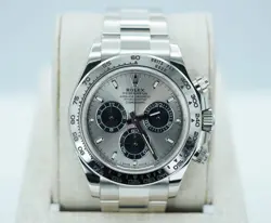 ROLEX 116509 COSMOGRAPH DAYTONA WHITE GOLD SILVER DIAL 2022 WARRANTY FULL SET