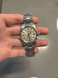 ROLEX DATE OYSTER PERPETUAL 34MM REF 1500 STAINLESS STEEL WRISTWATCH