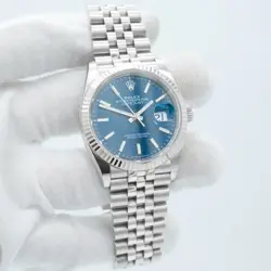 ROLEX 126234 DATEJUST WITH BLUE FLUTED MOTIF DIAL ORIGINAL B&P 2023