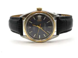 1971 ROLEX DATEJUST 1603 TWO TONE BLUE DIAL AUTOMATIC MEN'S WATCH 36MM #WI239