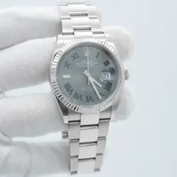 ROLEX DATEJUST 126234 36MM WIMBLEDON DIAL STAINLESS STEEL 18K GOLD B&P 2023
