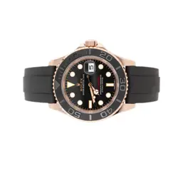 Rolex Yacht-Master 40 Rose Gold Black Dial Oysterflex 40mm 116655 Full Set