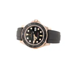 Rolex Yacht-Master 40 Rose Gold Black Dial Oysterflex 40mm 116655 Full Set