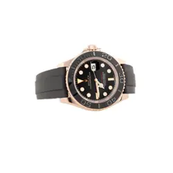 Rolex Yacht-Master 40 Rose Gold Black Dial Oysterflex 40mm 116655 Full Set