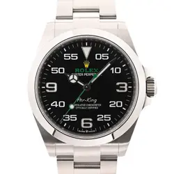 USED ROLEX AIR KING 126900 BLACK CASE: 40MM BAND: 18.5CM MEN'S WATCH #102515