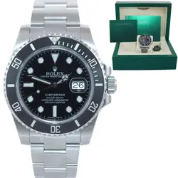 MINT 2017 ROLEX SUBMARINER DATE 116610 STEEL BLACK CERAMIC BEZEL 40MM WATCH BOX