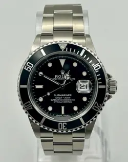 2008 M SERIAL ROLEX SUBMARINER DATE 16610 16610T ENGRAVED REHAUT VERY CLEAN RSC
