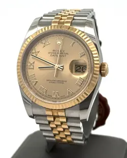 PRE-OWNED ROLEX DATEJUST 18K SS JUBILEE AUTOMATIC 36MM WATCH, 116233, S16082