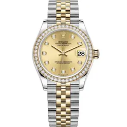 ROLEX DATEJUST 31, 278383RBR, STEEL & YELLOW GOLD, CHAMPAGNE DIAMOND, JUBILEE...
