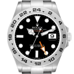 ROLEX EXPLORER II 42 BLACK DIAL STEEL MENS WATCH 216570 BOX CARD