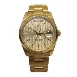 ROLEX DAY-DATE 36 WATCH 36MM CHAMPAGNE INDEX HOUR MARKERS DIAL YELLOW GOLD