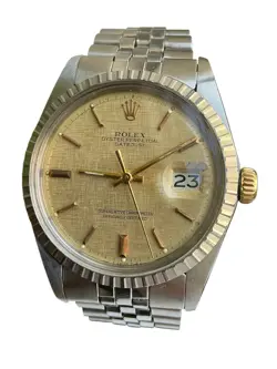 ROLEX DATEJUST 1603 LINEN  DIAL 36MM SERVICED