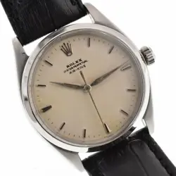 ROLEX Air king Ref.5500 SS/Leather Cal.1530 Automatic Men's Watch M#133899