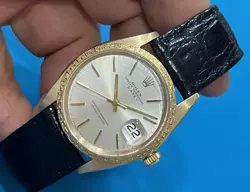 ROLEX DATE 1504  SOLID 18K GOLD  WATCH UNISEX