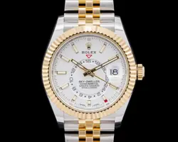 ROLEX SKY DWELLER 18K YELLOW GOLD / SS JUBILEE