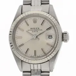 ROLEX 6917 OYSTER PERPETUAL SILVER WG/SS AT