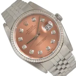 ROLEX DATEJUST 16234 SALMON DIAMOND DIAL TOP CONDITION FULL SET